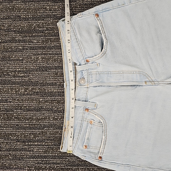 Levi's light blue stretch denim shorts . 501 . Size 27 - Picture 7 of 9